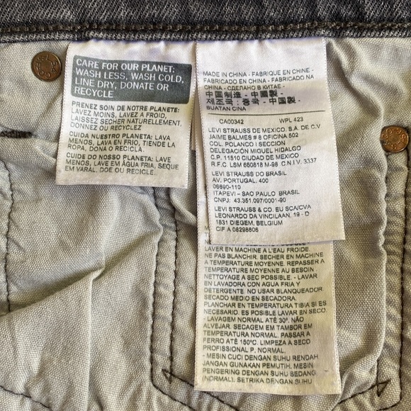 Levi’s 501 S Skinny Dark Gray Denim Jeans Size 31 - Picture 8 of 13